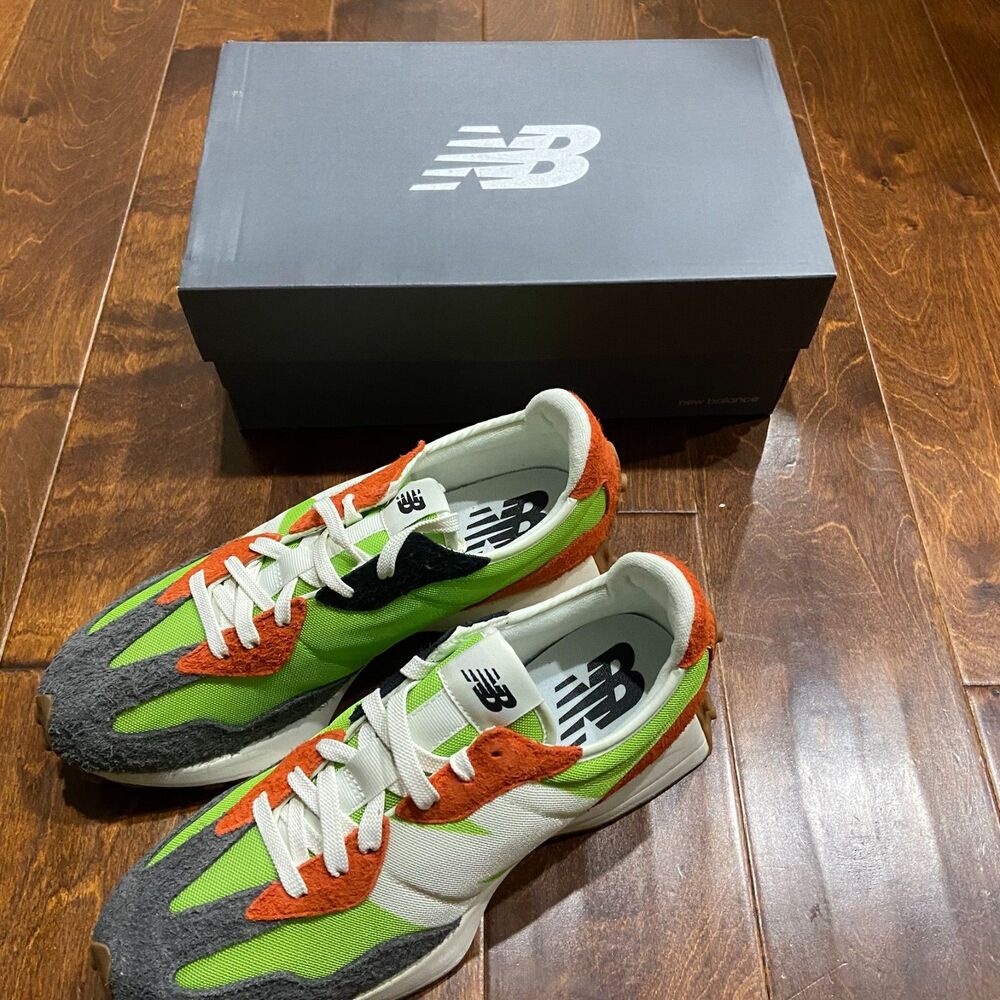 New Balance 327 NIB Fluorescent Green 2020 MS327SFA Sneakers Men's Size 10.5 - Picture 9 of 9